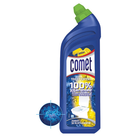 

Гель дезинфекция, удаление известкового налета, удаление ржавчины COMET Лимон, 700мл (606405), 0