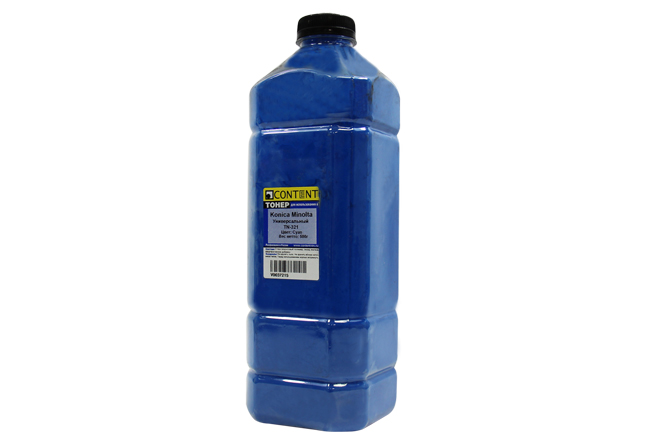 Тонер Content, бутыль 500 г, голубой, совместимый для Konica Minolta Bizhub C224/284/364, универсальный