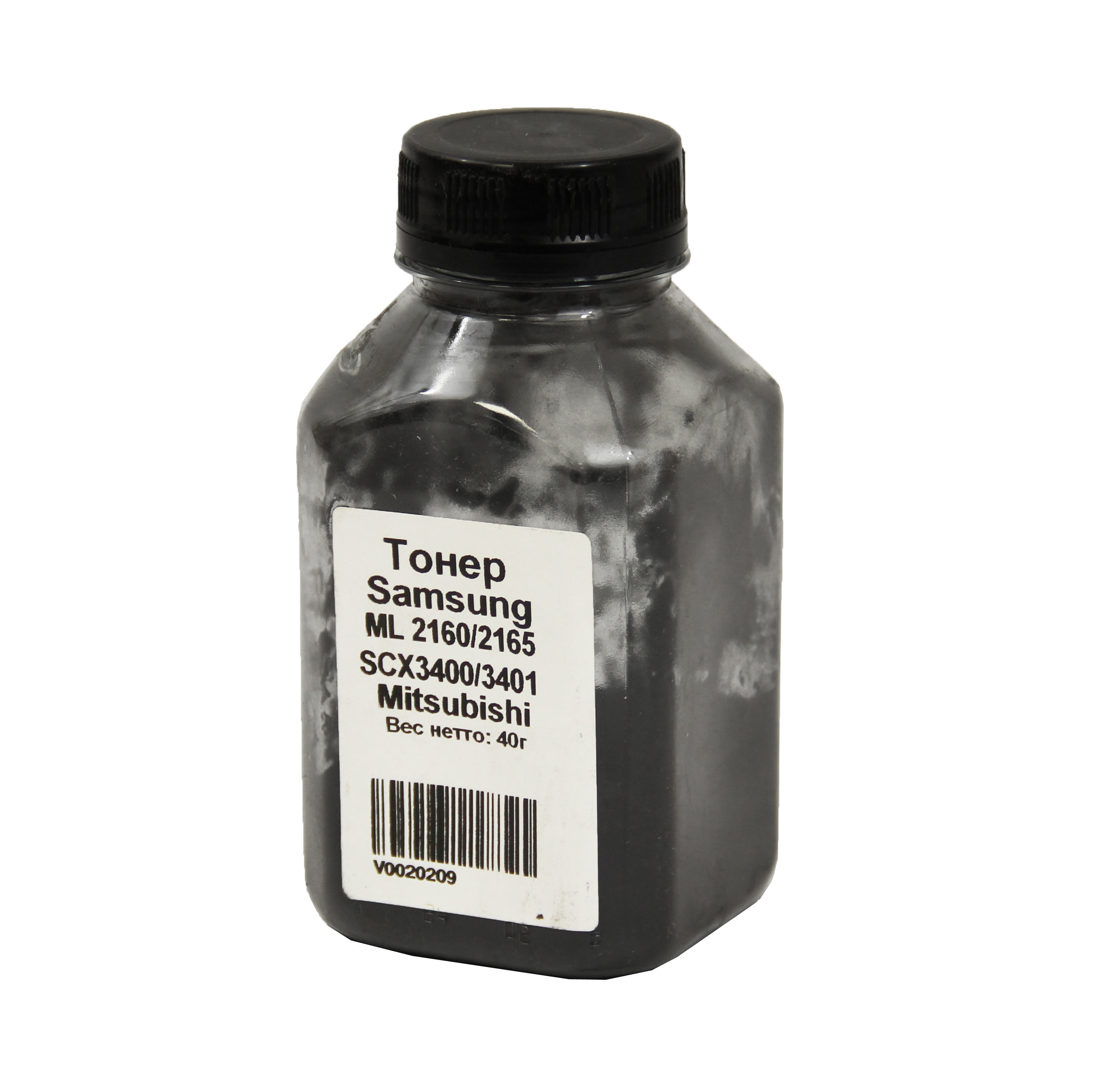 Тонер Delacamp, бутыль 40 г, черный, совместимый для Samsung ML-2160/2165, SCX-3400/3401 (V0020209)