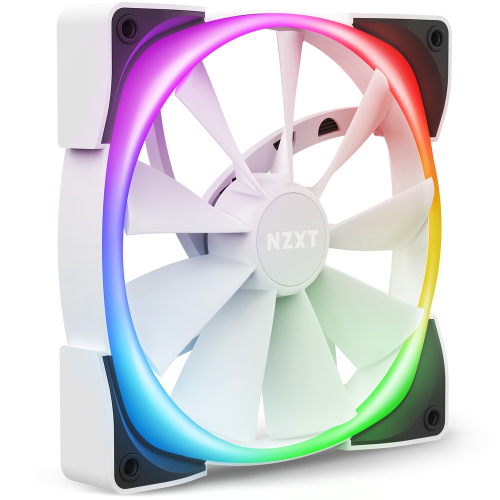 

Вентилятор NZXT Aer RGB 2 140mm (White), 140мм, 1500rpm, 33 дБ, 4-pin PWM, 1шт, RGB (HF-28140-BW), Aer RGB 2 140mm (White)
