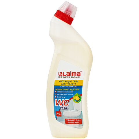 Гель для уборки туалета LAIMA PROFESSIONAL Лимон-WC, 750мл (604793)
