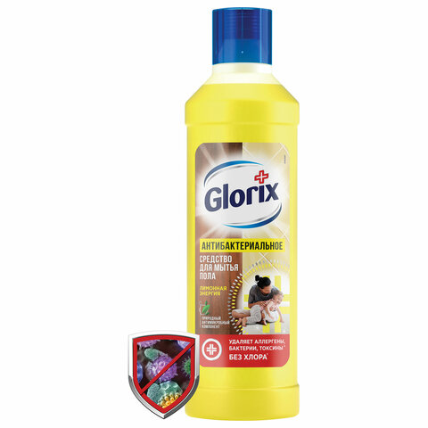 

Средство для мытья пола GLORIX Лимонная Энергия, жидкость, 1 л (8677296)