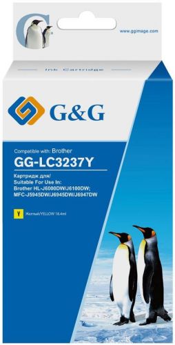 

Картридж струйный G&G GG-LC3237Y (LC3237Y ), желтый, совместимый, 18.4мл, для Brother HL-J6000DW/J6100DW