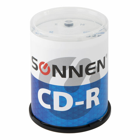 Диск SONNEN CD-R, 700Mb, 52x, на шпинделе, 100 шт ( 513533)