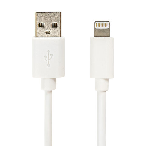 Кабель USB 2.0(Am)-Lightning 8-pin(m), 1м, белый SONNEN First ( 513559)