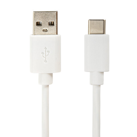 Кабель USB 2.0(Am)-USB 2.0 Type-C(m), 1м, белый SONNEN First ( 513558)