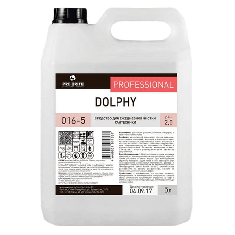 

Гель для уборки сантехнических блоков PRO-BRITE DOLPHY, 5л (016-5 )