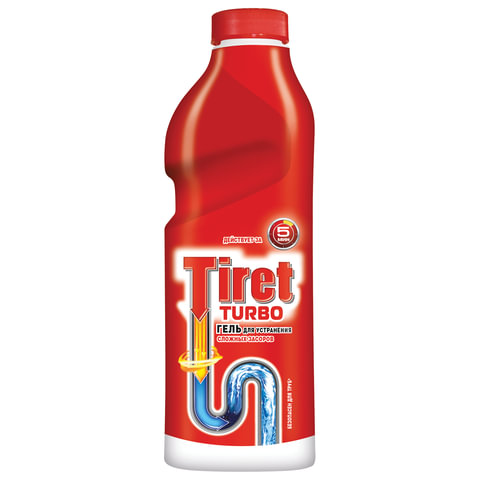 Гель для прочистки канализационных труб TIRET Turbo, 1л (TIRET)