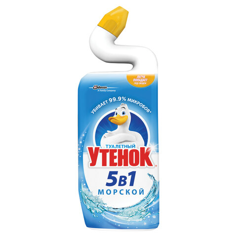 

Гель дезинфекция, отбеливание, удаление запаха, удаление известкового налета, удаление ржавчины ТУАЛЕТНЫЙ УТЕНОК Морской, 500мл (600328), 0