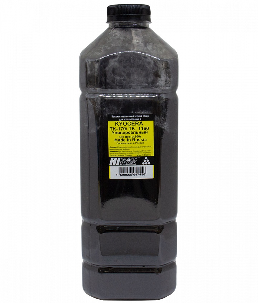 Тонер Hi-Black, бутыль 900 г, черный