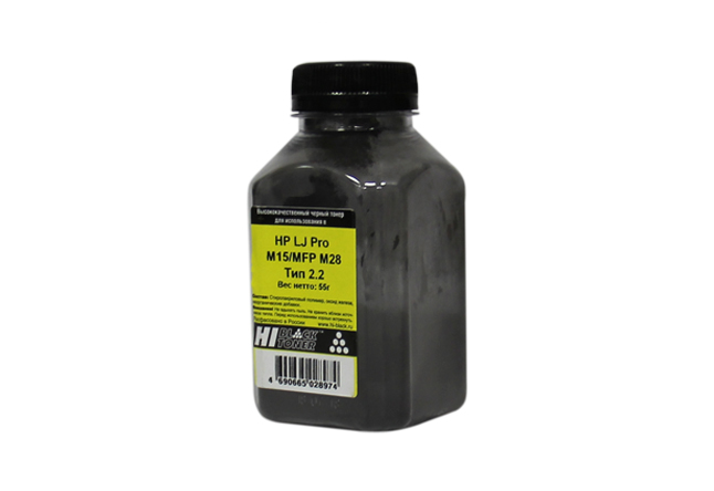 

Тонер Hi-Black Тип 2.2, бутыль 55 г, черный, совместимый для LJ Pro M15/16, MFP M28/29 (9803620100), Тип 2.2