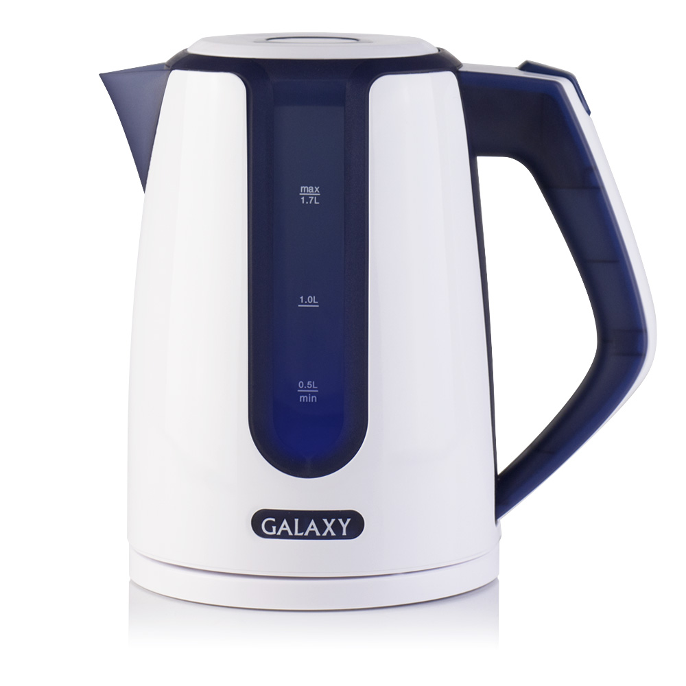 

Чайник GALAXY GL 0207 1.7л. 2200Вт, пластик, белый/синий (GL 0207 ), GL 0207