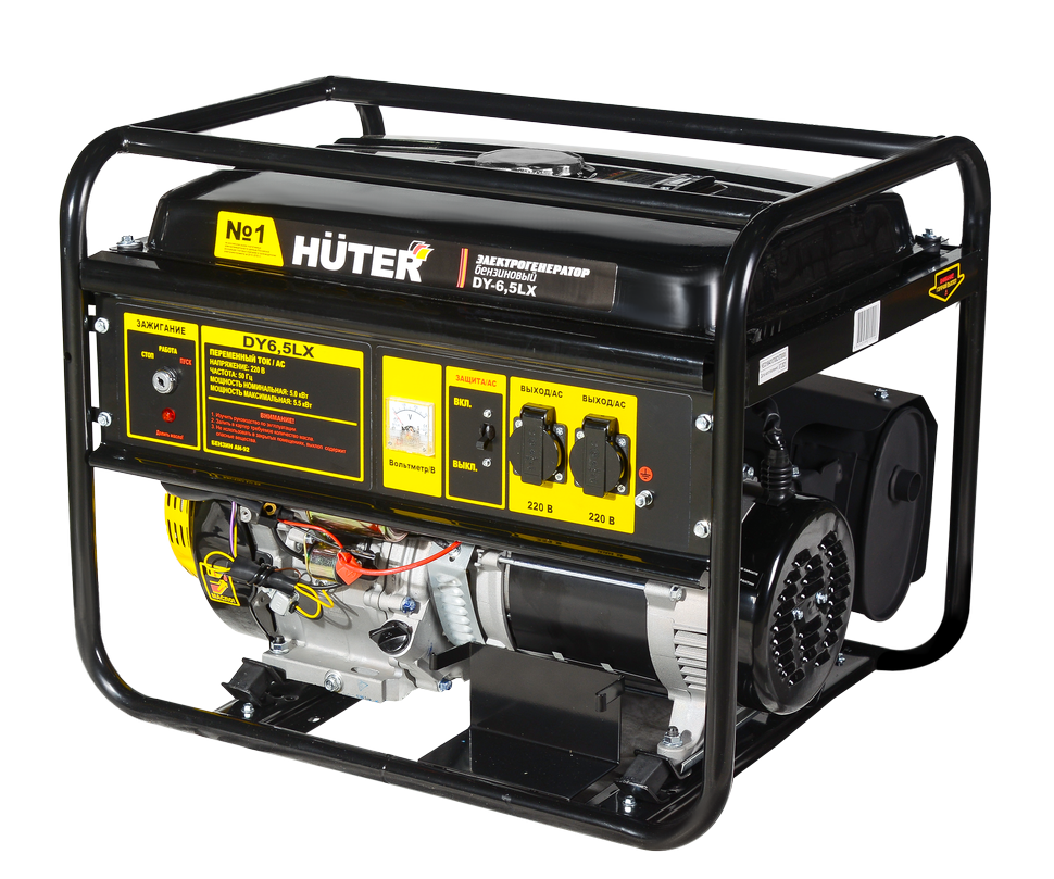 Электрогенератор Huter DY6,5LX, 13 л.с., 5.5 кВт