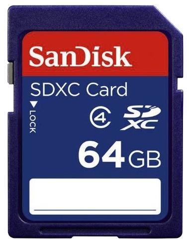 Карта памяти 64Gb SDXC SanDisk Class 4 (SDSDB-064G-B35)