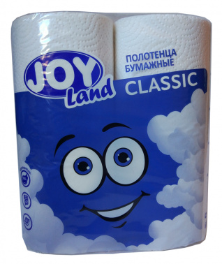 

Полотенца бумажные Joy Classic, слоев: 2, листов 50шт., длина 12м, белый, 2шт. (ПЦ1-Д2Б2-110), 0