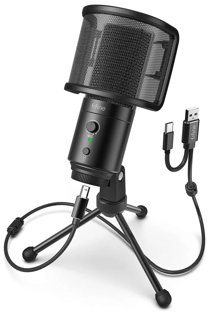 

Микрофон Fifine K683A, конденсаторный, черный (1842393), K683A