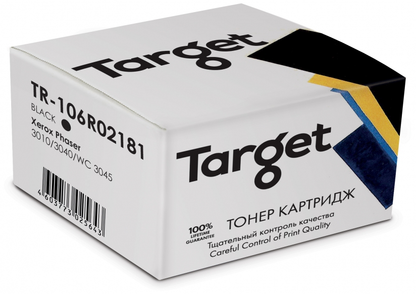 Картридж лазерный Target TR-106R02181 (106R02181), черный, 1000 страниц, совместимый для Xerox Phaser 3010/3040/3045 с чипом