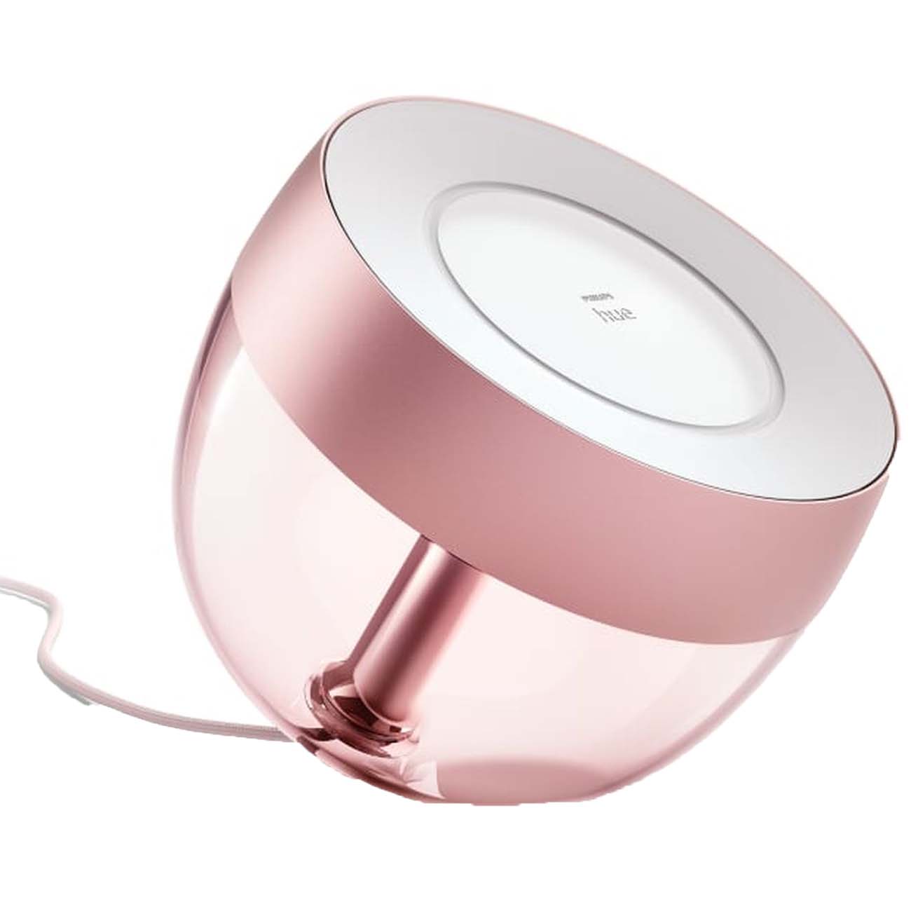 

Светильник настольный Philips Hue Iris Rose, светодиоды, 8.1 Вт, 2000–6500K/570лм, без ламп, Необходим блок управления для голосового помощника, розовый (929002376301), Iris Rose