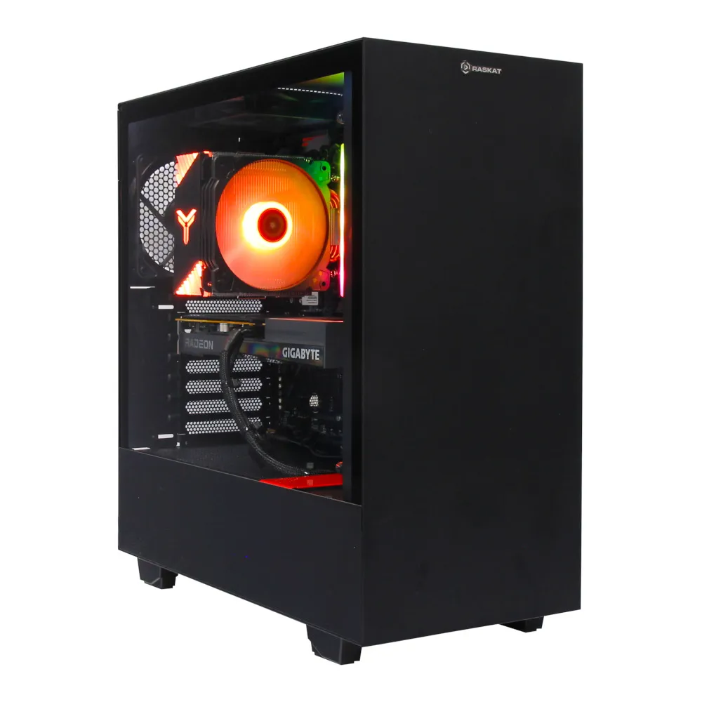 

Системный блок Raskat Strike 520 555194, AMD Ryzen 5 5600X 3.7GHz, 16Gb RAM, 240Gb SSD+1Tb HDD, AMD Radeon RX 6600XT 8Gb, DOS, черный (Strike52085204), 555194