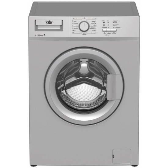 

Стиральная машина Beko WRE, 6кг, до 800 об/мин, белый (7320610004), Серебристый, WRE 65P1 BSS