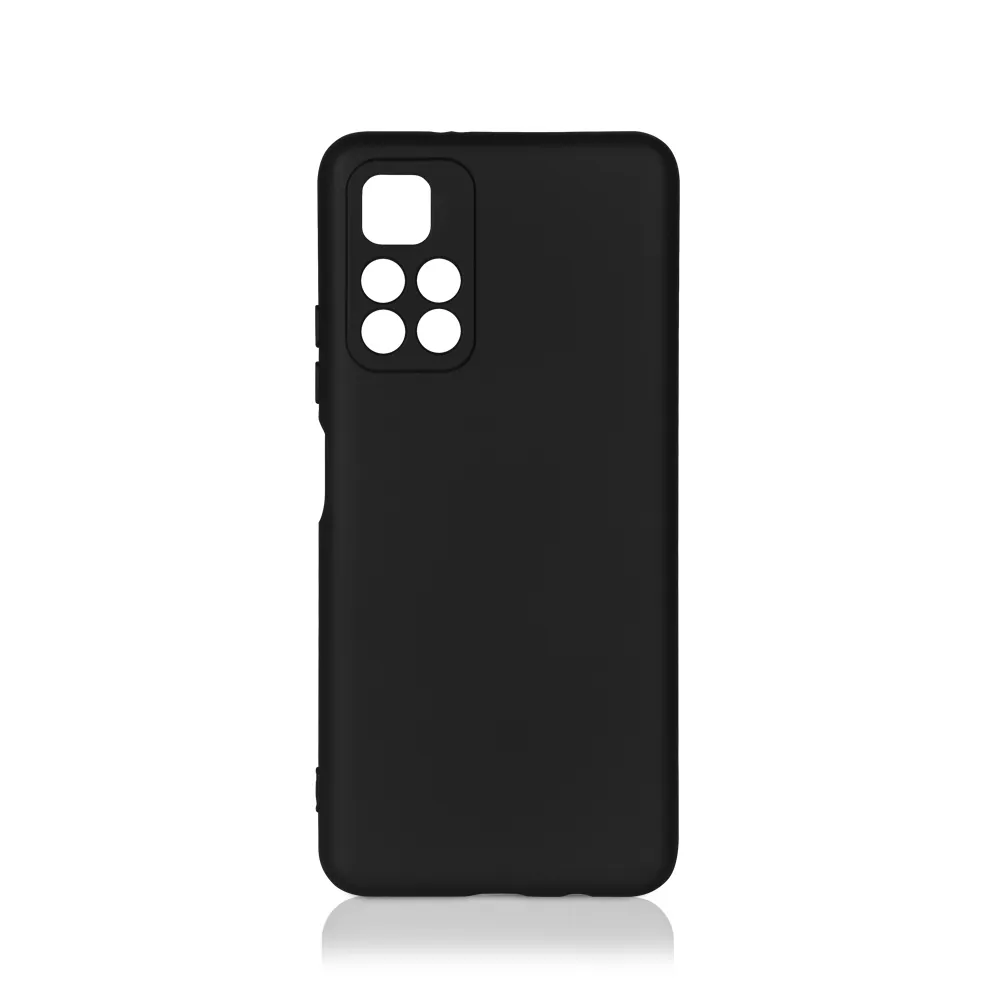 Чехол с микрофиброй poOriginal 06 DF для смартфона Poco M4 Pro, силикон, черный (DF poOriginal-06 (black))