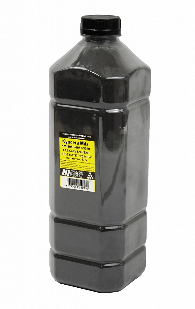 

Тонер Hi-Black, бутыль 870 г, черный, совместимый для Kyocera KM-3050/4050/5050 (9912214900992)