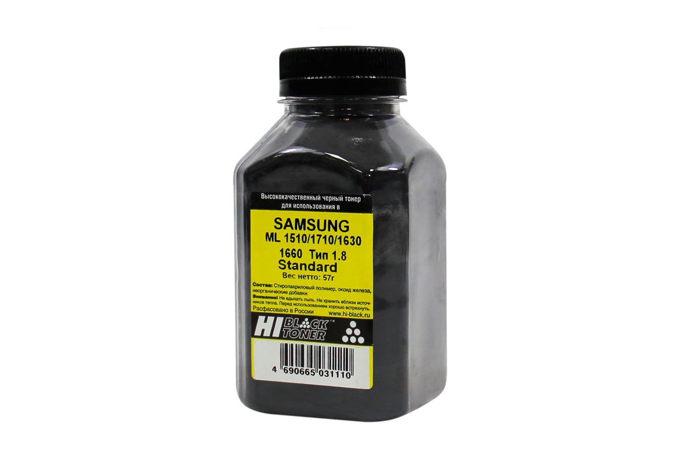 Тонер Hi-Black Standard Тип 1.8, бутыль 57 г, черный, совместимый для Samsung ML-1500/1510/1710/1710p/1740/1750/1630/1660 (98036805)