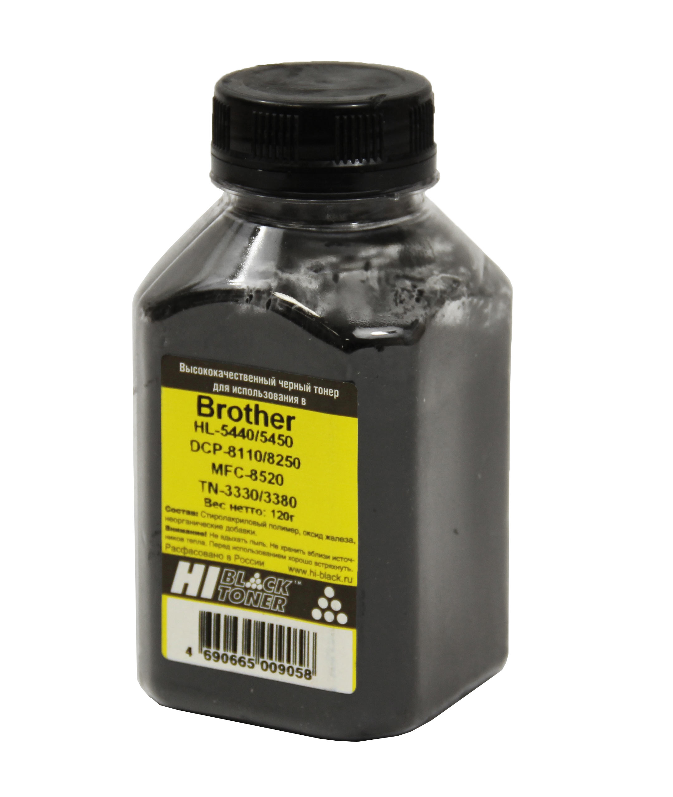 

Hi-Black Тонер для Brother HL-5440/5450/5470/5480dw/6081, DCP-8110dn/8155/8250, MFC-8510dn/8520dn/8910/8950dw TN-3330/3380, 120 г, банка