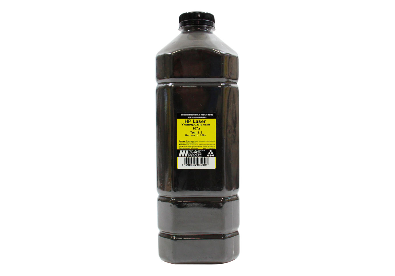 Тонер Hi-Black Тип 1.9, бутыль 700 г, черный, совместимый для Neverstop Laser 1200/1000a, Laser 135/137, универсальный (98036707)