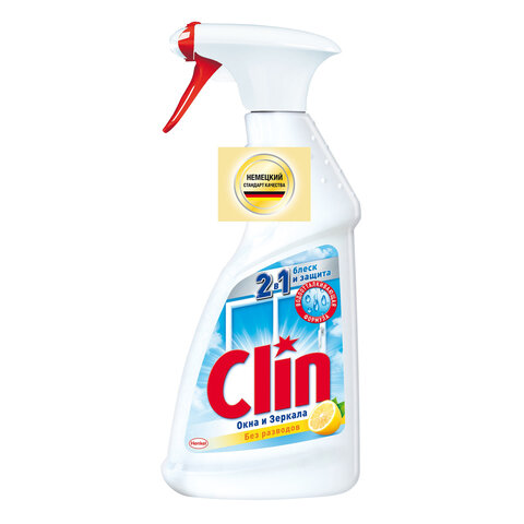 Спрей для мытья стекол и зеркал CLIN Лимон, 500мл (2294288)