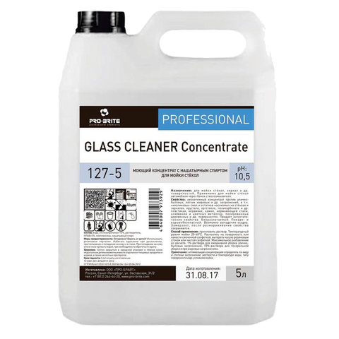 Жидкость PRO-BRITE GLASS CLEANER, 5л (127-5)