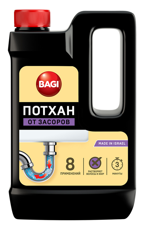 

Жидкость устраняет засоры Bagi Потхан, 600мл (1015024022 ), 0
