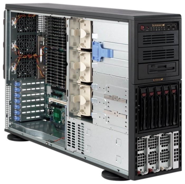 

Корпус Supermicro 748TQ-R1K43B, Proprietary, 4U Tower, 5x3.5 HS, Redundant 2x1400Вт, черный (CSE-748TQ-R1K43B), 748TQ-R1K43B