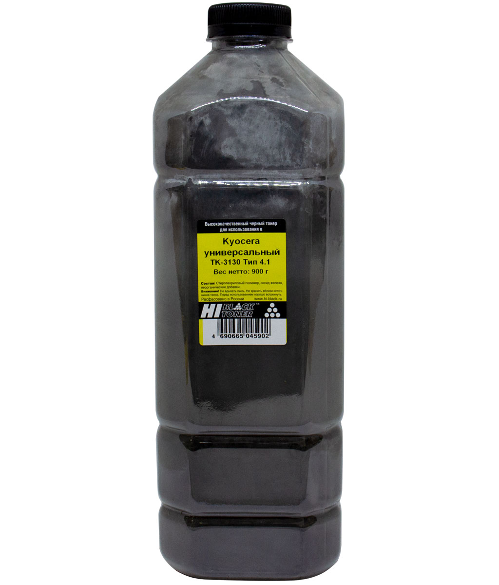 Тонер Hi-Black Тип 4.1, бутыль 900 г, черный, совместимый для Kyocera универсальный (9912214900994)