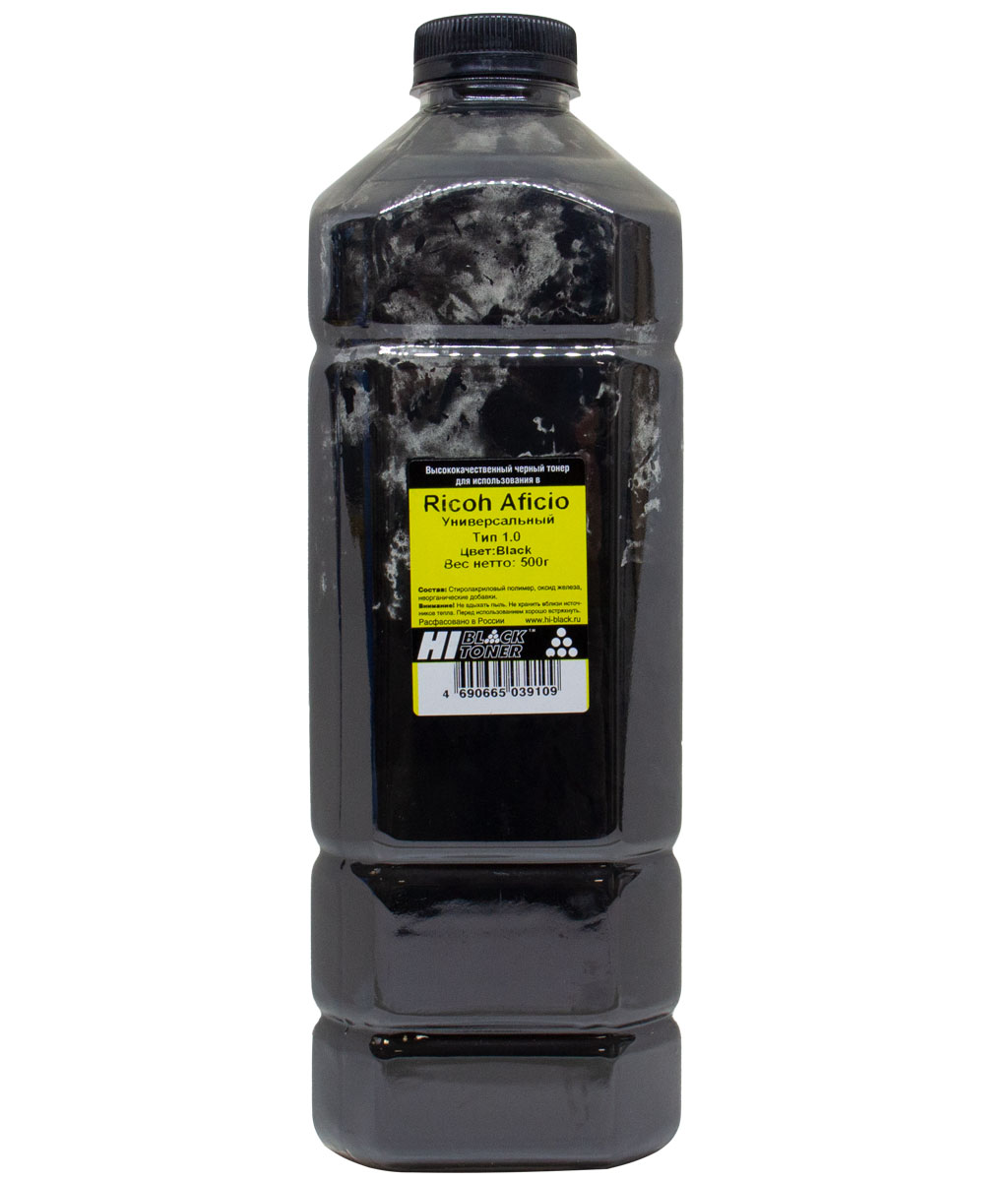 

Тонер Hi-Black Тип 1.0, бутыль 500 г, черный, совместимый для Ricoh Aficio SP-C220/221/222/231/232/242/250/261DNw/311/312/320, Ipsio SP-C241/251/310/320/341/342, универсальный (20111801), Тип 1.0