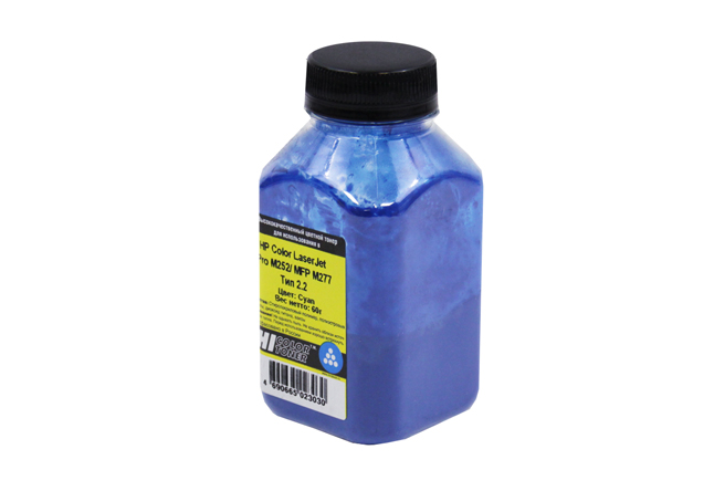 Тонер Hi-Color Тип 2.2, бутыль 60г, голубой, совместимый для Color LJ Pro M252dw/277dw 201A/CF401A, химический (20111212)