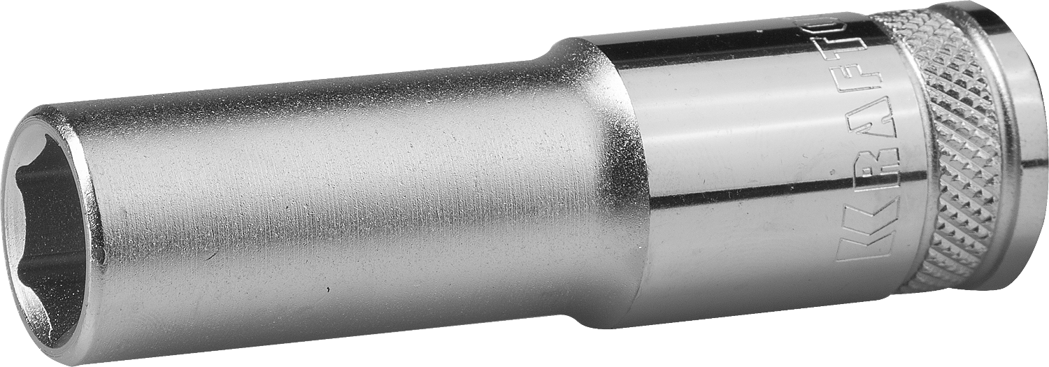 

Головка торцевая Kraftool INDUSTRIE QUALITAT, глубокая, шестигранная, 13мм, 1/2", высота 76мм (27807-13)
