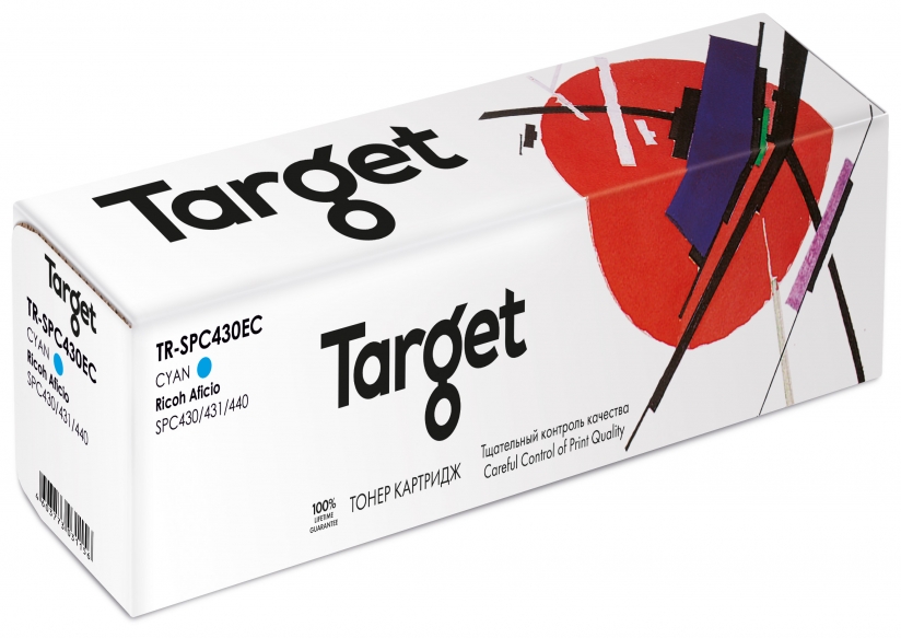 

Картридж лазерный Target TR-SPC430EC (SPC430EC), голубой, 24000 страниц, совместимый для Ricoh Aficio SPC430/431/440 с чипом