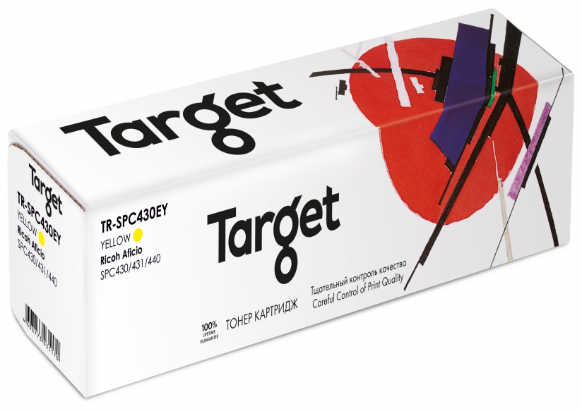 

Картридж лазерный Target TR-SPC430EY (SPC430EY), желтый, 24000 страниц, совместимый для Ricoh Aficio SPC430/431/440 с чипом