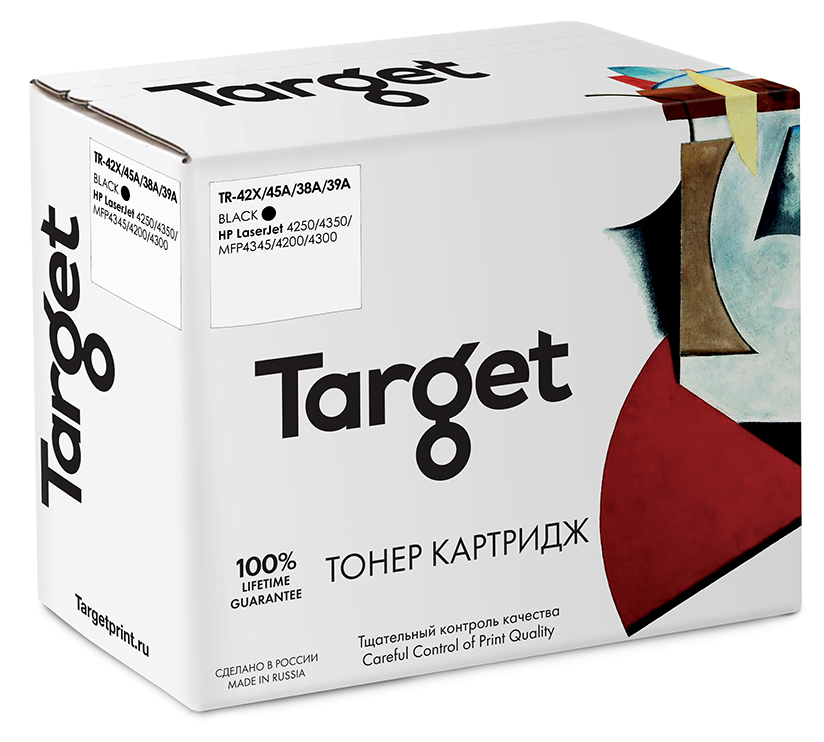 

Картридж лазерный Target TR-42X/45A/38A/39A (Q5942X/Q5945A/Q1338A/Q1339A), черный, 20000 страниц, совместимый для LJ 4250/4350/MFP4345/4200/4300 с чипом