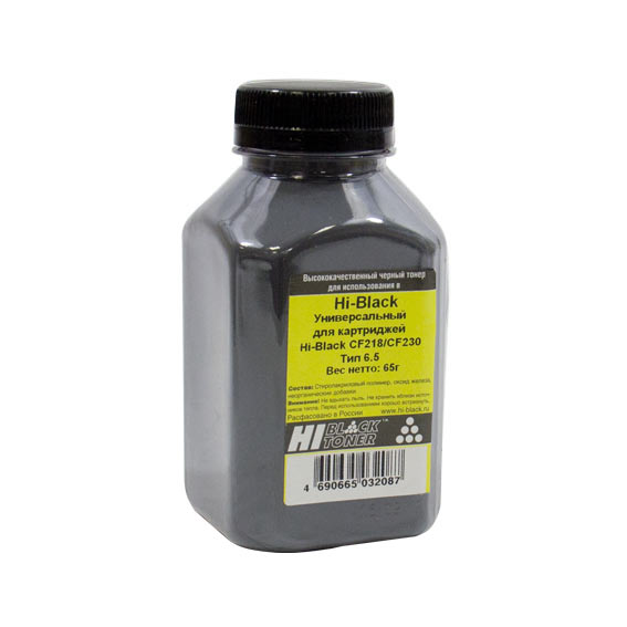 

Тонер Hi-Black Тип 6.5, бутыль 65 г, черный, совместимый для LJ Pro M104a/104w/132a/132fn/132fw/132nw/203/227, Ultra M106/134, универсальный (4010715509262), Тип 6.5