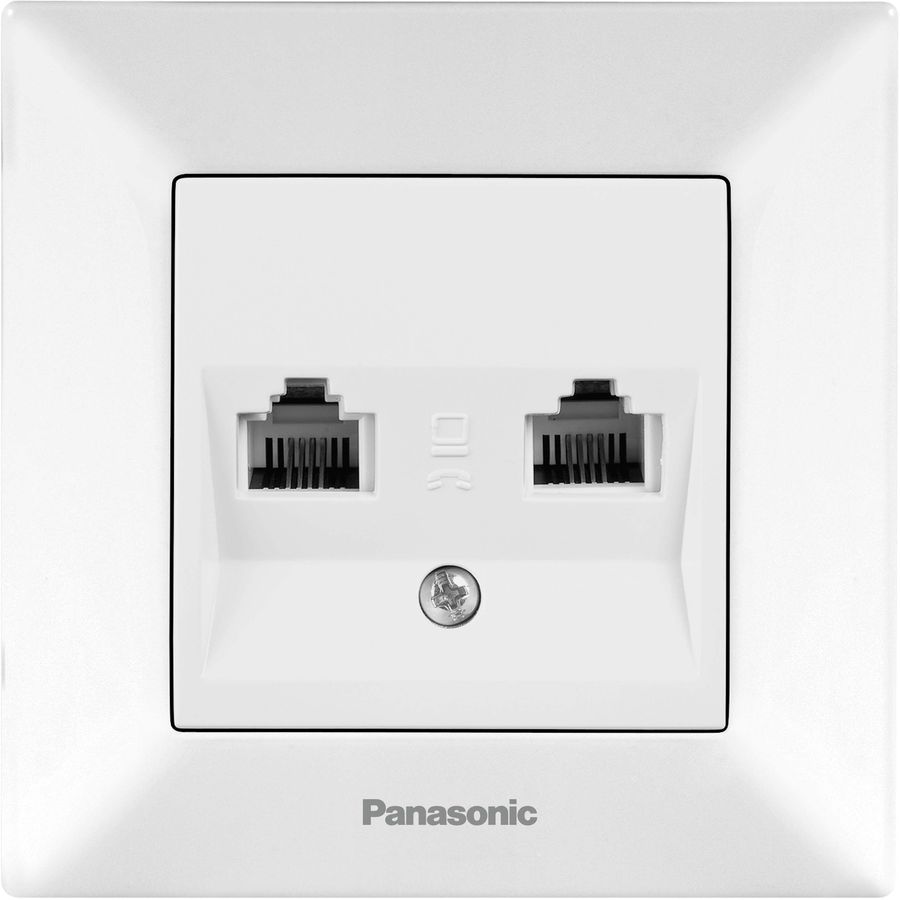 

Розетка RJ-11 скрытый монтаж категория 3, белый, PANASONIC Arkedia (WMTC04032WH-RU)
