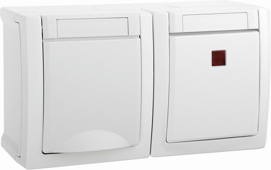 

Блок розетка+выключатель Panasonic Pacific, выключателей: 1, розеток: 1, белый матовый (WPTC48052WH-RU), 0
