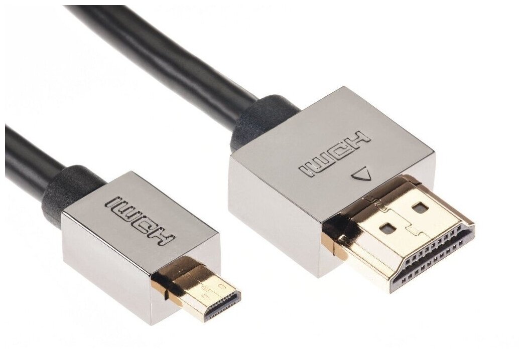 

Кабель HDMI(19M)-Micro HDMI(19M) v2.0 4K, 2м, черный VCOM (CG506AD-1.5M), 0