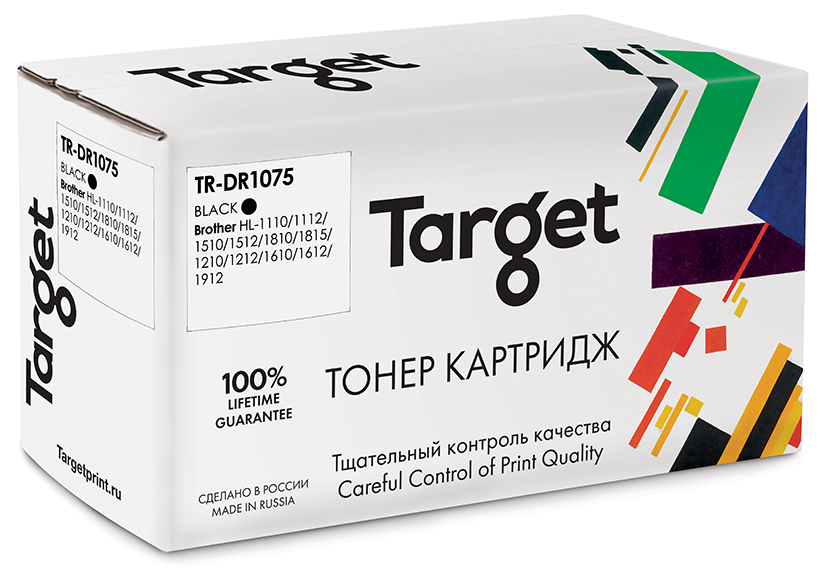 Драм-картридж (фотобарабан) лазерный Target TR-DR1075 (DR-1075), черный, 10000 страниц, совместимый, для Brother HL-1110/1112/1510/1512/1810/1815/1210/1212/1610/1612/1912, с чипом нет данных - фото 1