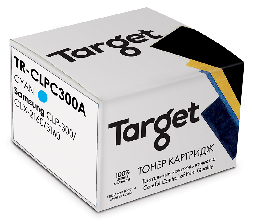 

Картридж лазерный Target TR-CLPC300A (CLP-C300A), голубой, 1000 страниц, совместимый для Samsung CLP-300/CLX-2160/3160 с чипом