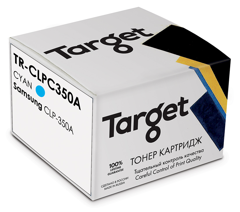 Картридж лазерный Target TR-CLPC350A (CLP-350A), голубой, 2000 страниц, совместимый для Samsung CLP-350/CLP-350N/CLP-351NK с чипом