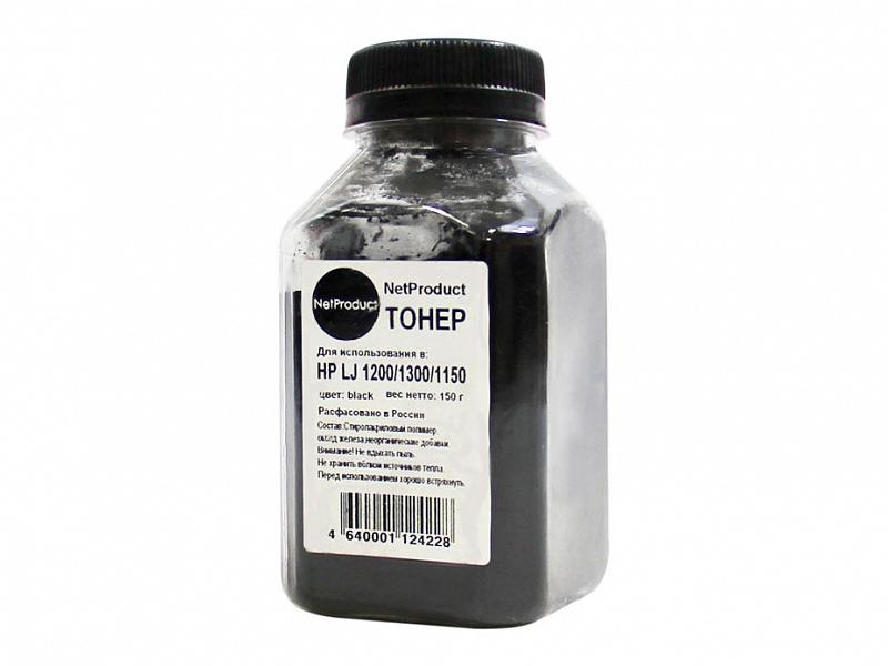 Тонер NetProduct, бутыль 150 г, черный, совместимый для LJ 1200/1300/1150 (201060204)