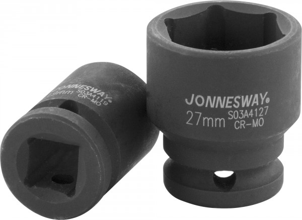 

Головка торцевая Jonnesway, ударная, шестигранная, 12мм, 1/2", высота 38мм (S03A4112)