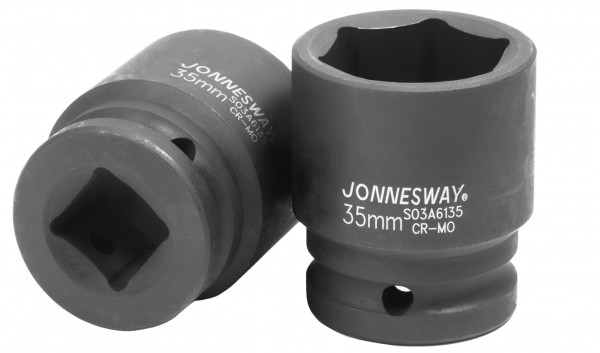 

Головка торцевая Jonnesway, ударная, шестигранная, 35мм, 3/4″, высота 57мм (S03A6135)